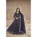 Picture of Stunning Chiffon Midnight Blue Anarkali Salwar Kameez
