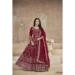 Picture of Pleasing Chiffon Maroon Anarkali Salwar Kameez