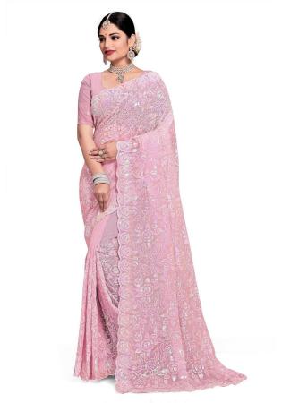 Picture of Enticing Georgette Rosy Brown Saree