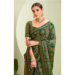 Picture of Lovely Georgette Dark Olive Green Saree