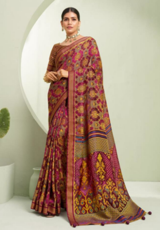 Picture of Magnificent Georgette Maroon Saree