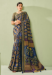 Picture of Delightful Georgette Midnight Blue Saree