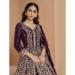 Picture of Georgette Dark Olive Green Anarkali Salwar Kameez