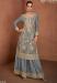 Picture of Chiffon Slate Grey Straight Cut Salwar Kameez