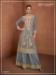 Picture of Chiffon Slate Grey Straight Cut Salwar Kameez