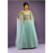 Picture of Ideal Net & Silk Light Slate Grey Lehenga Choli