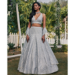 Picture of Gorgeous Net & Silk Light Slate Grey Lehenga Choli