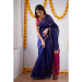 Picture of Well Formed Silk Midnight Blue Saree