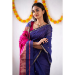 Picture of Well Formed Silk Midnight Blue Saree