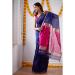Picture of Well Formed Silk Midnight Blue Saree