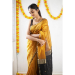 Picture of Beauteous Silk Dark Golden Rod Saree