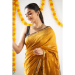 Picture of Beauteous Silk Dark Golden Rod Saree