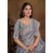 Picture of Fine Net & Silk Slate Grey Saree