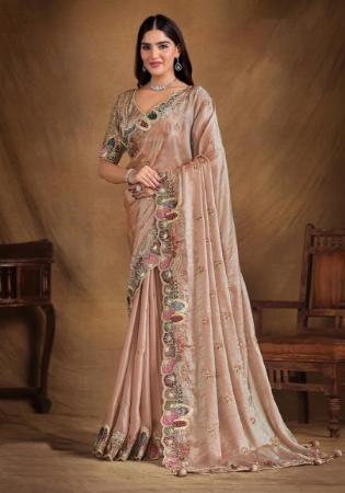 Picture of Nice Net & Silk Tan Saree
