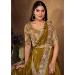 Picture of Superb Net & Silk Olive Drab Saree