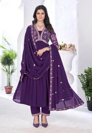 Picture of Georgette Midnight Blue Readymade Salwar Kameez