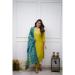 Picture of Magnificent Silk Olive Drab Readymade Salwar Kameez