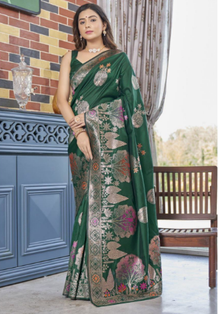 Picture of Ideal Silk Sea Green Saree