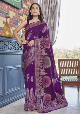 Picture of Marvelous Silk Purple Saree