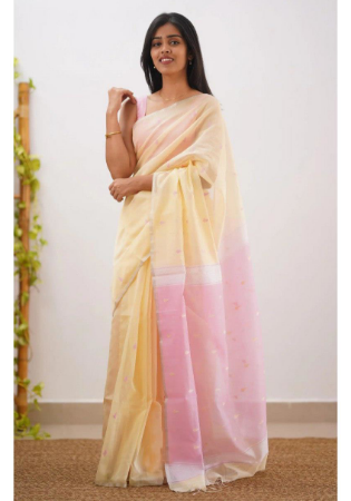 Picture of Taking Silk Pale Golden Rod Saree