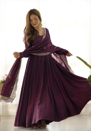 Picture of Georgette Dark Olive Green Readymade Salwar Kameez