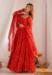Picture of Graceful Georgette Fire Brick Readymade Salwar Kameez