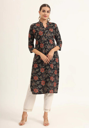 Picture of Sightly Rayon Dim Gray Kurtis & Tunic