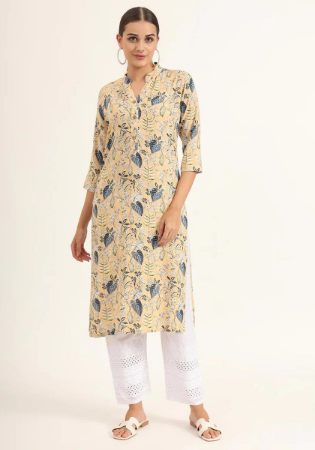 Picture of Amazing Rayon Beige Kurtis & Tunic