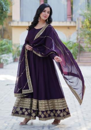 Picture of Amazing Georgette Midnight Blue Readymade Gown