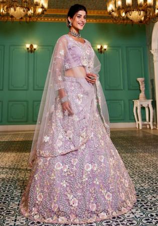 Picture of Bewitching Net Dark Grey Lehenga Choli