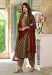 Picture of Cotton & Silk Saddle Brown Readymade Salwar Kameez