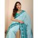 Picture of Charming Cotton Powder Blue Saree