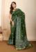 Picture of Elegant Silk Dark Olive Green Saree