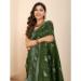 Picture of Elegant Silk Dark Olive Green Saree