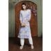 Picture of Cotton Light Steel Blue Readymade Salwar Kameez