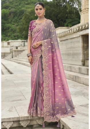 Picture of Well Formed Silk Rosy Brown Saree