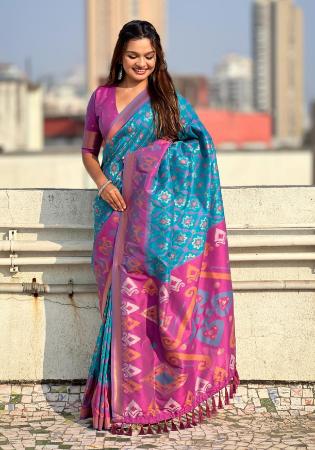 Picture of Taking Silk Dark Cyan Saree