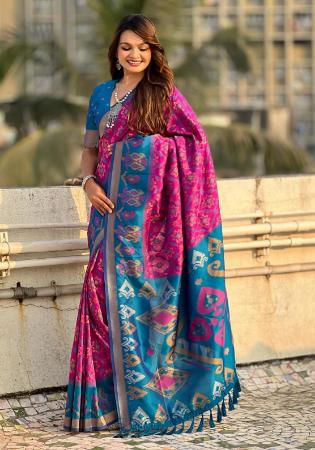 Picture of Nice Silk Dark Magenta Saree