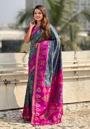 Picture of Statuesque Silk Medium Violet Red Saree