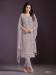 Picture of Chiffon & Silk Dark Grey Straight Cut Salwar Kameez