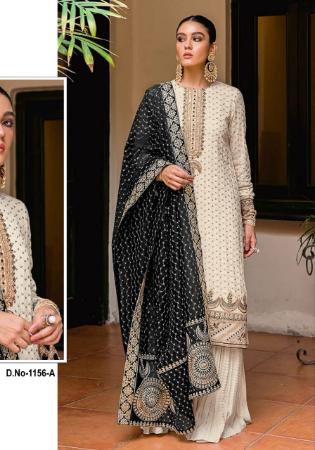 Picture of Bewitching Georgette Tan Straight Cut Salwar Kameez