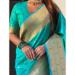 Picture of Gorgeous Silk Dark Turquoise Saree
