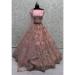 Picture of Gorgeous Net Rosy Brown Lehenga Choli