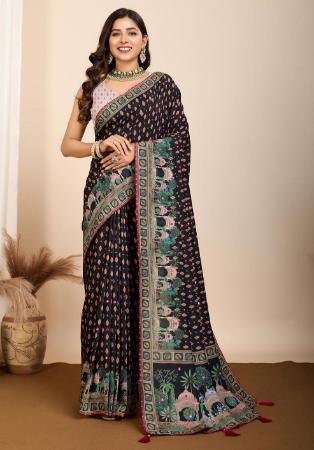Picture of Admirable Cotton Black Saree