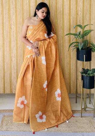 Picture of Beautiful Linen Peru Saree