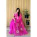 Picture of Fine Linen Deep Pink Saree