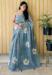 Picture of Shapely Linen Cadet Blue Saree