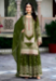Picture of Georgette & Silk Dark Green Readymade Salwar Kameez
