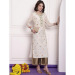 Picture of Delightful Chiffon & Net White Kurtis And Tunic