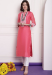 Picture of Magnificent Chiffon & Net Light Coral Kurtis And Tunic